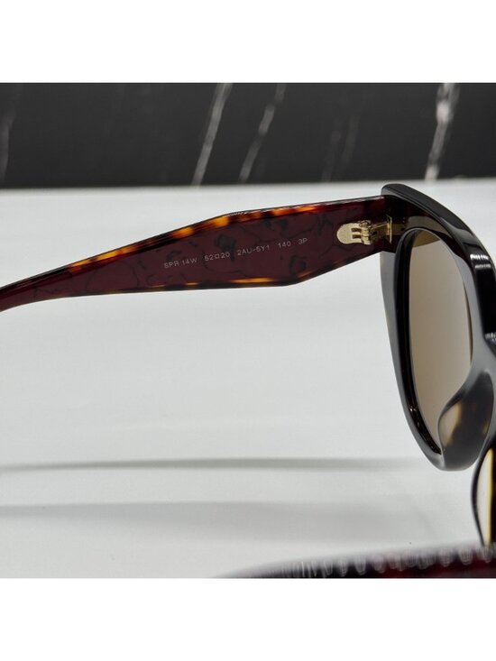 Prada PR14WS 2AU5Y1 Havana Brown Burgundy Women Sunglasses Authentic NEW main image 4